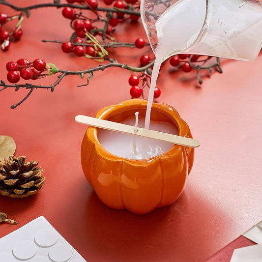 Ceramic Pumpkin Candle Jar with Lid